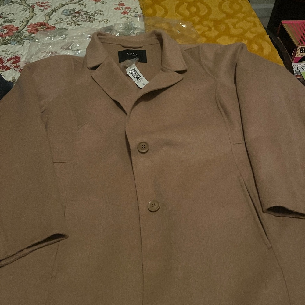 Camel Coat Torrid Size 26 with Tags